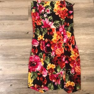 Floral body tight dress